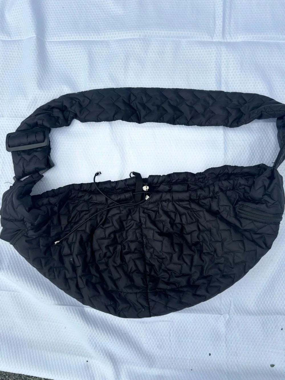 Top Paw Black Quilted Pet Carrier Shoulder Bag